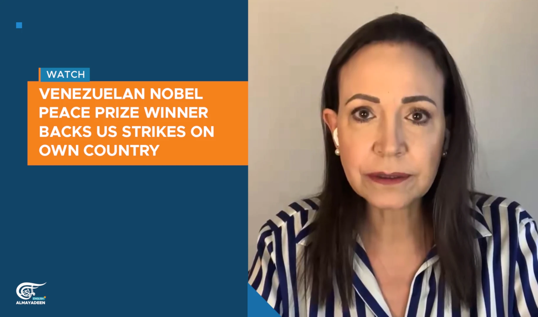 Venezuelan Nobel Peace Prize winner backs US strikes on own country