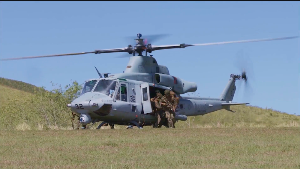 US Marines stage amphibious assault exercises in Puerto Rico.