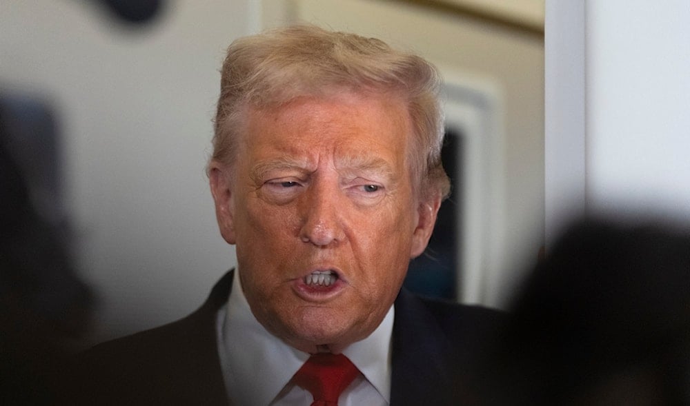 President Donald Trump speaks to the media after boarding Air Force One at Joint Base Andrews, Md., Friday, Oct. 31, 2025. (AP)
