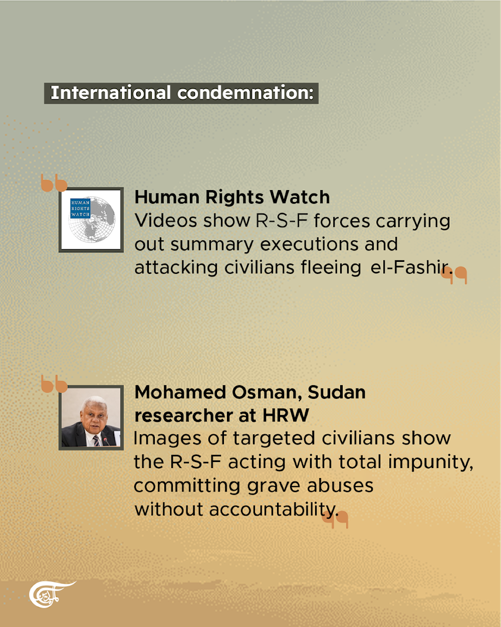 El-Fasher under siege: testimonies from survivors