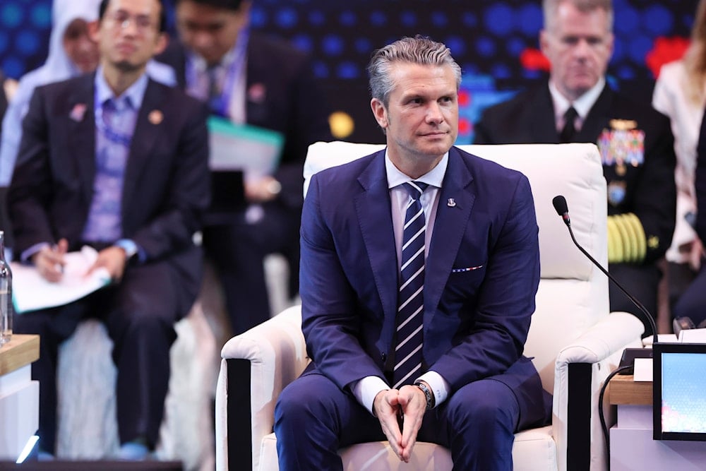 US Defense Secretary Pete Hegseth attends the ASEAN-United States Defence Ministers' High Tea, as part of the ASEAN Defense Ministers' meeting, in Kuala Lumpur, Malaysia, Saturday, Nov. 1, 2025 (AP)