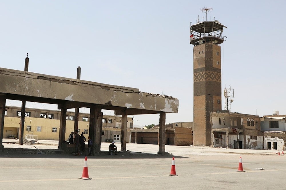 Damage are seen at Sanaa International Airport in Sanaa, Yemen, Thursday, May 29, 2025, a day after Israeli airstrikes. (AP Photo/Osamah Abdulrahman)