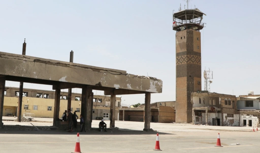 Damage are seen at Sanaa International Airport in Sanaa, Yemen, Thursday, May 29, 2025, a day after Israeli airstrikes. (AP Photo/Osamah Abdulrahman)