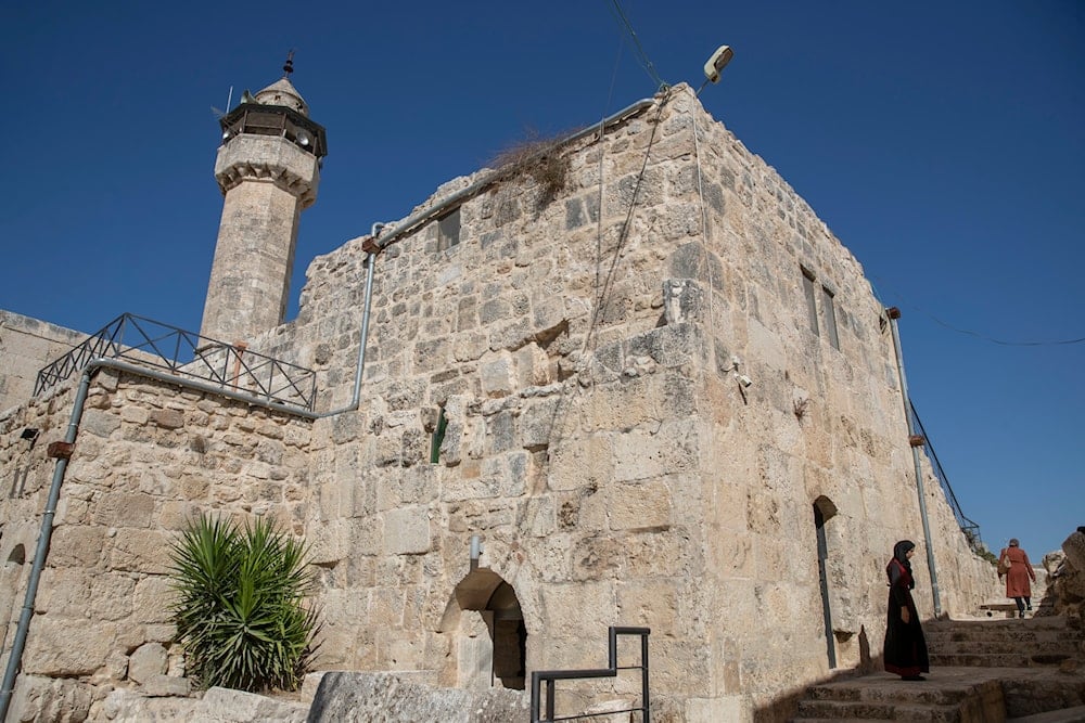 The Nabi Yahya Mosque and the the Sebastia Museum at the historic archaeological center of the West Bank village of Sebastia, north of Nablus, Occupied Palestine, Thursday, Oct. 7, 2021 (AP)