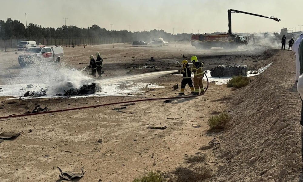 India's Tejas fighter jet suffers catastrophic crash at Dubai Airshow.