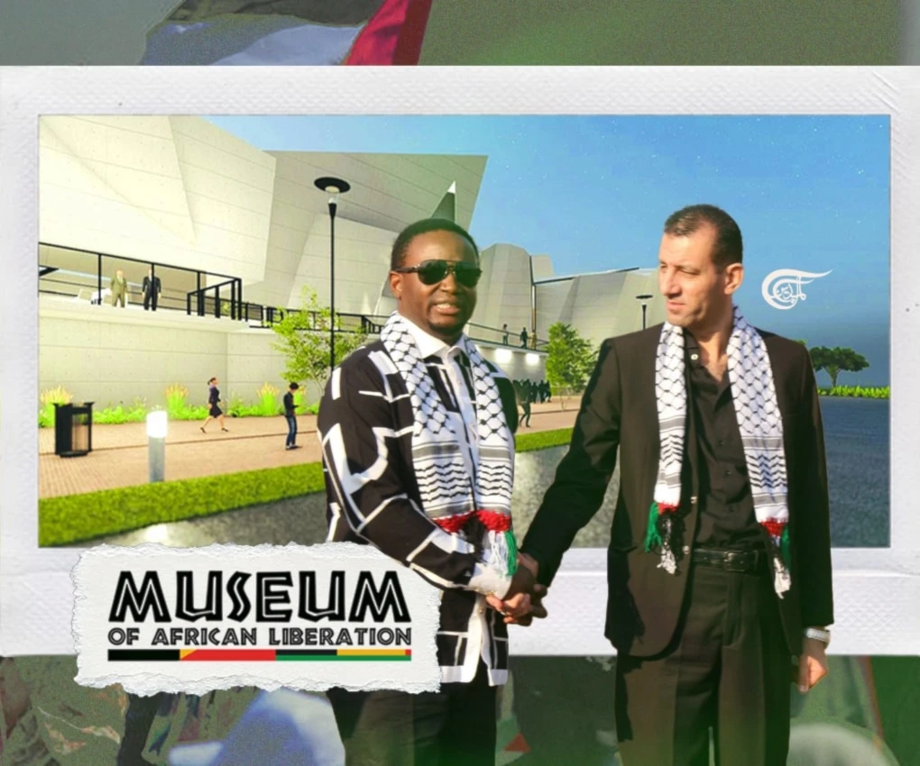 "It is not merely an act of solidarity, it is a declaration that Palestine is part of Africa’s liberation story." (Al Mayadeen English; Illustrated by Zeinab el-Hajj)