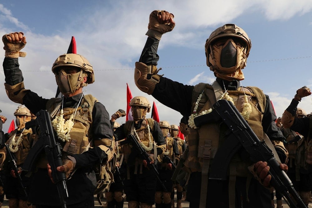 Ansar Allah fighters take part in a weekly anti-