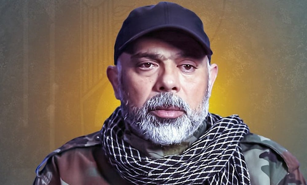 This undated photo, released by Hezbollah Military Media on Sunday, Nov. 23, 2025, shows Hezbollah senior commander Haytham Ali Tabtabai 