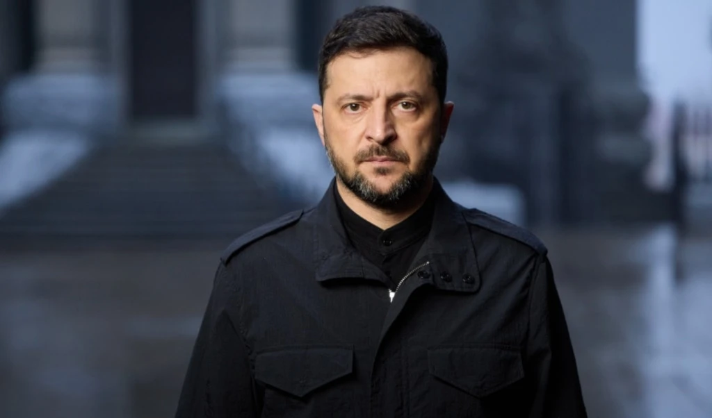 Ukraine's President Volodymyr Zelensky delivers a video address to the nation in Kiev, Ukraine, November 21, 2025 (Press Service of the President of Ukraine via AP)