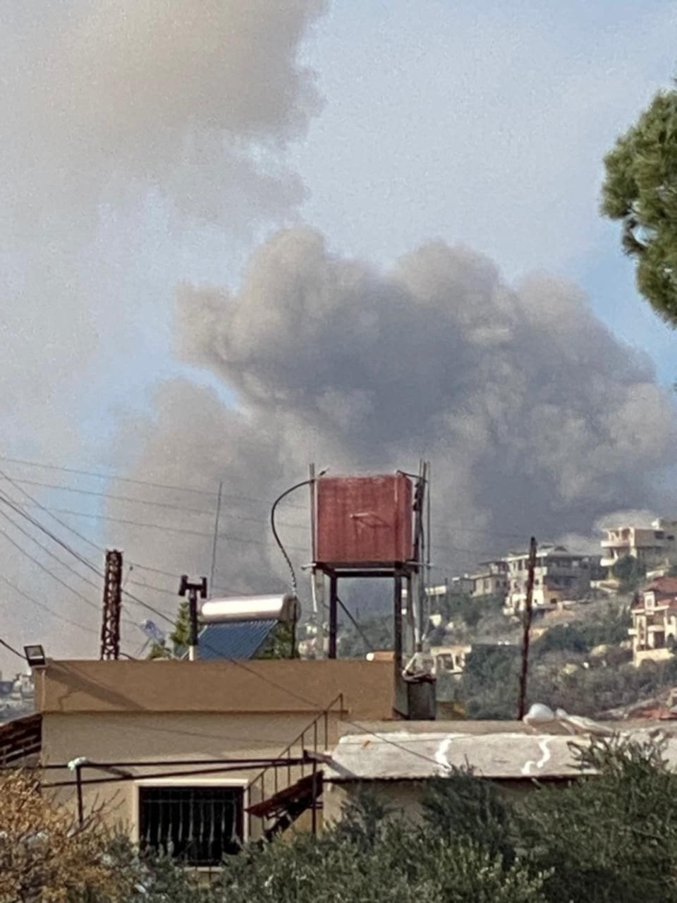 Smoke rises after an Israeli strike on Aita al-Shaab (Social media)