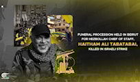 Funeral held for Hezbollah commander, Haitham Ali Tabatabai, killed in Israeli strike