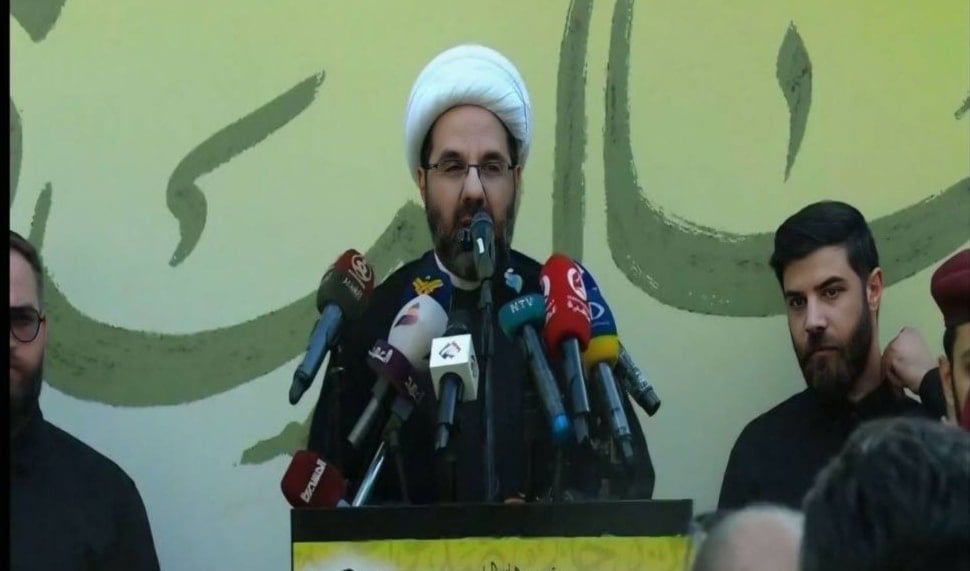 Hezbollah, Resistance supporters bid farewell to commander Tabatabai