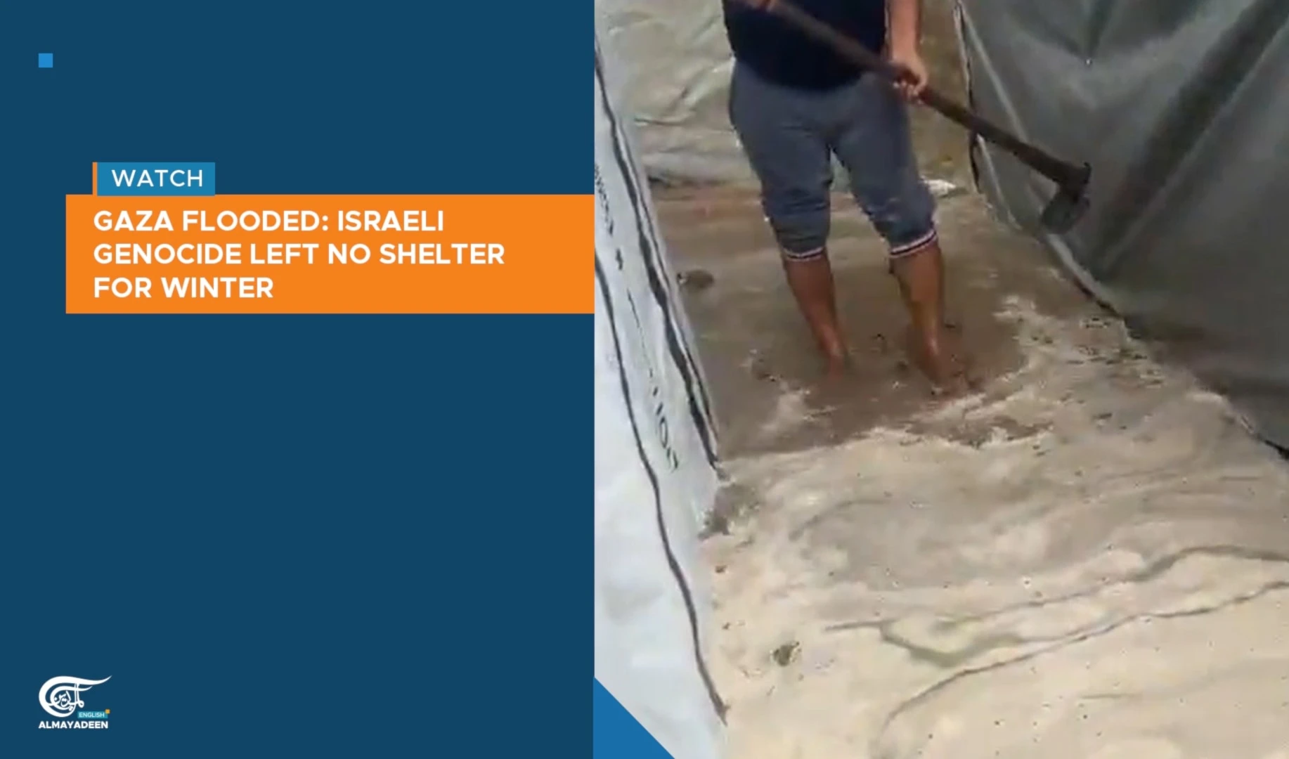 Gaza flooded: Israeli genocide left no shelter for winter