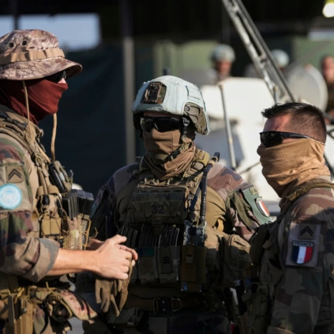 French U.N. peacekeepers prepare to leave their base to patrol along the Lebanese-Israeli border in Deir Kifa, south Lebanon, Wednesday, Aug. 20, 2025. (AP Photo/Hussein Malla)