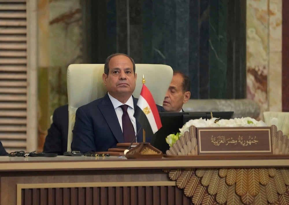 President of Egypt Abdel Fattah al-Sisi attends the 34th Arab League summit, in Baghdad, Iraq, Saturday, May 17, 2025 (AP)