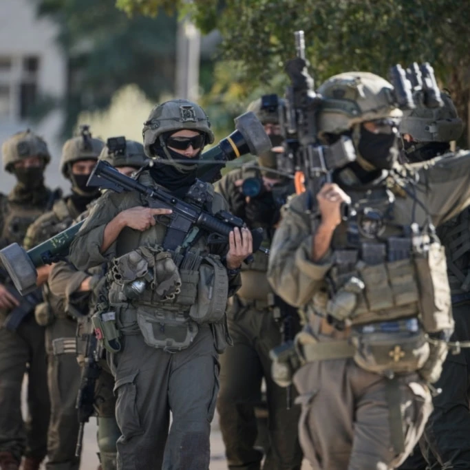 Israeli soldiers are seen during an Israeli occupation forces raid in the West Bank town of Tubas, Wednesday, Nov. 26, 2025 (AP)