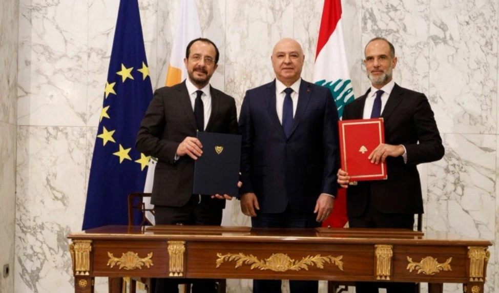 Lebanon and Cyprus sign landmark deal to demarcate maritime border