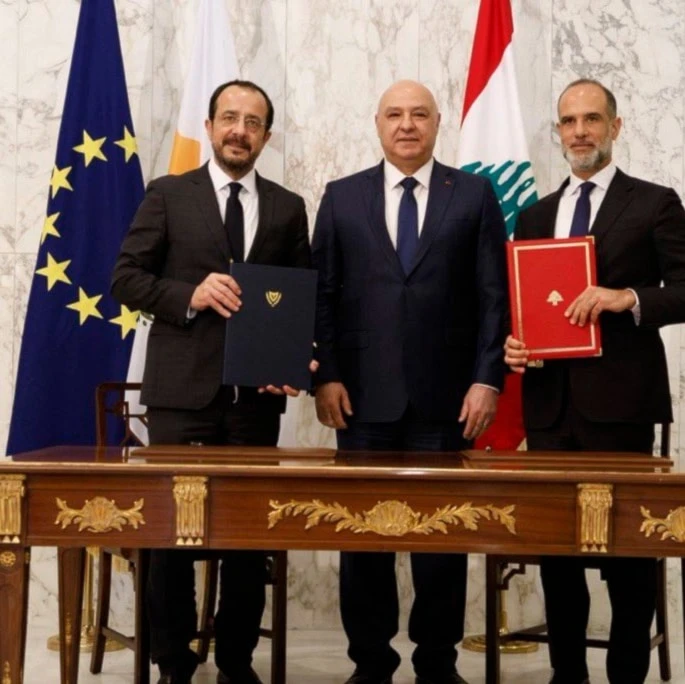 Lebanon and Cyprus sign landmark deal to demarcate maritime border