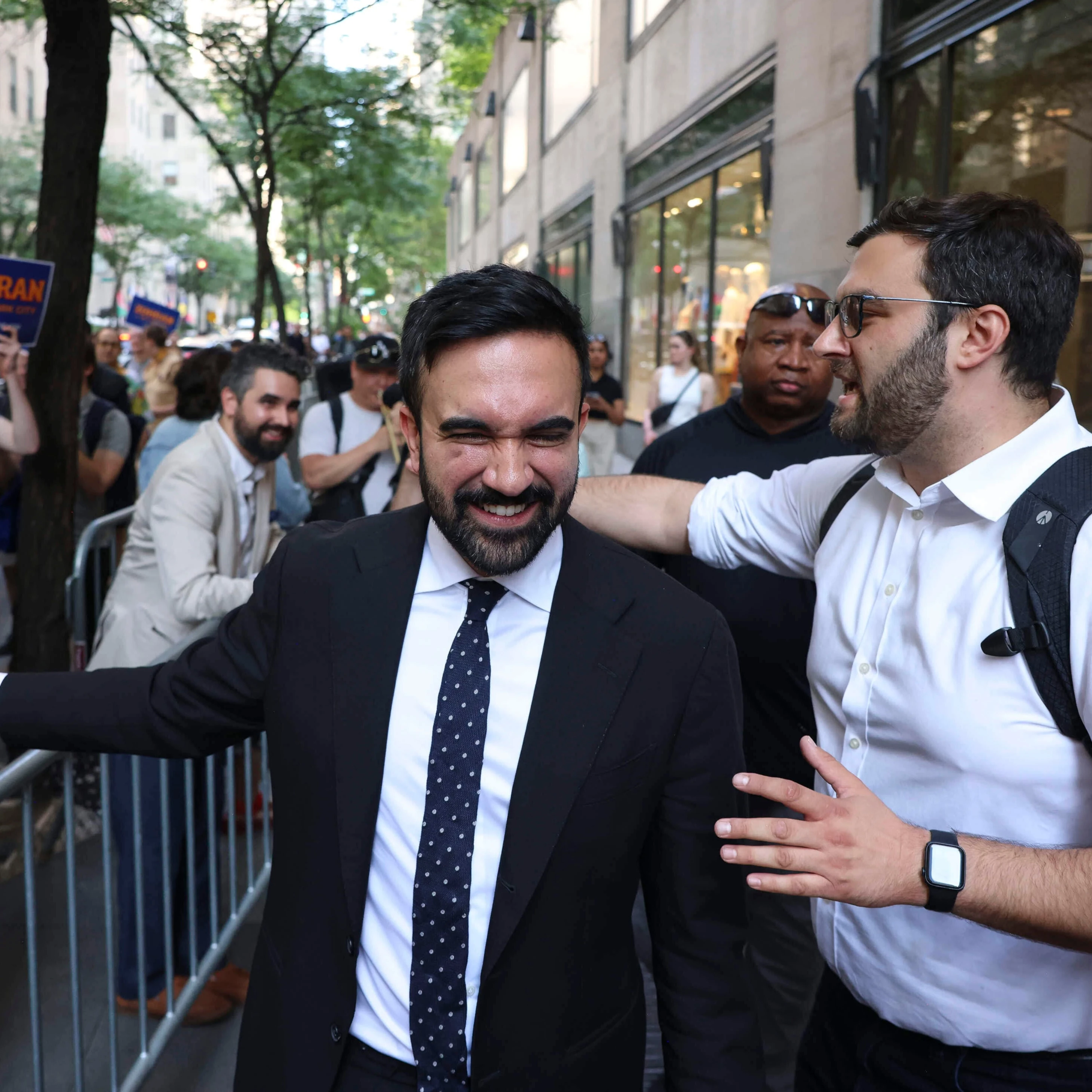 Democratic mayoral candidate Zohran Mamdani arrives at the NBC studios to participate in a Democratic mayoral primary debate, Wednesday, June 4, 2025, in New York. (AP Photo/Yuki Iwamura, Pool)