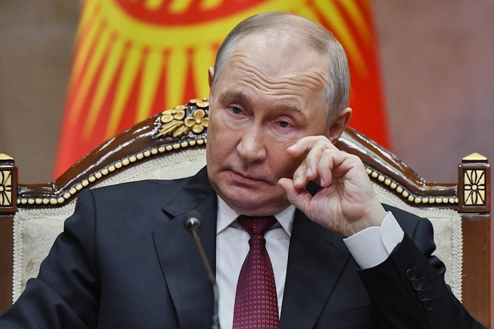 Russian President Vladimir Putin attends a signing ceremony with Kyrgyzstan President Sadyr Japarov at the administrative complex Yntymak-Manas Ordo, in Bishkek, Kyrgyzstan, on Wednesday, Nov. 26, 2025 (AP)