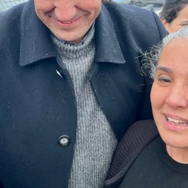 Tunisian lawyer and commentator Sonia Dahmani upon her release from imprisonment in Tunis, Tunisia, November 27, 2025 (social media)