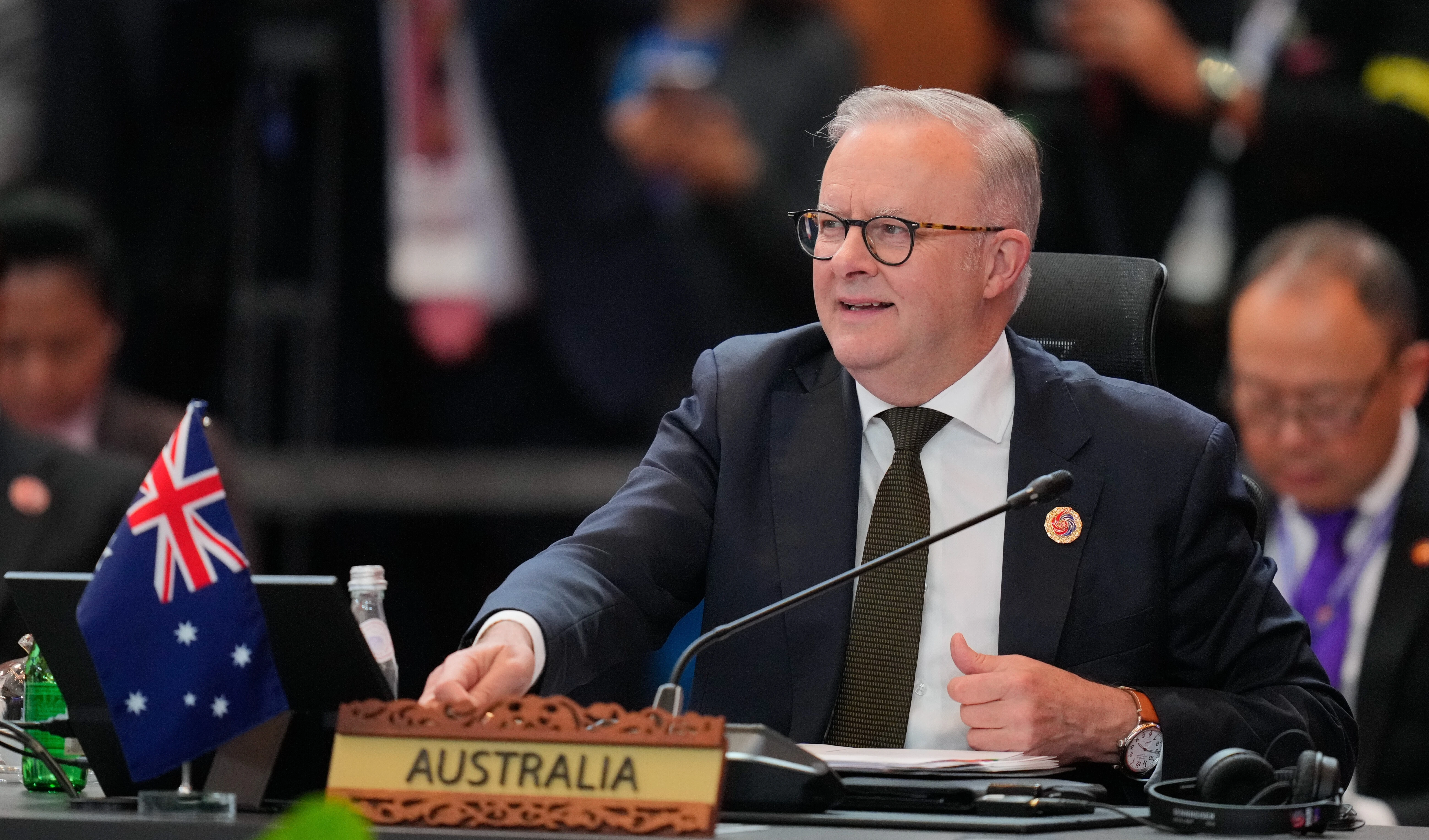 Australian Prime Minister Anthony Albanese attends the 20th East Asia Summit in Kuala Lumpur, Malaysia, Monday, Oct. 27, 2025 (AP)
