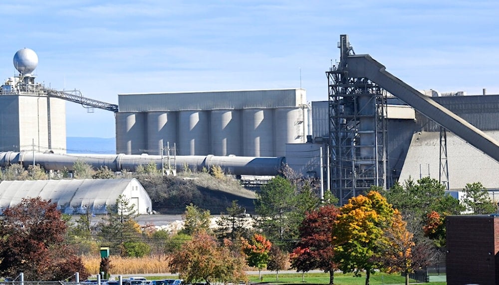 The Lafarge cement plant facility is seen Tuesday, October 18, 2022, in Ravena, N.Y. (AP Photo/Hans Pennink)