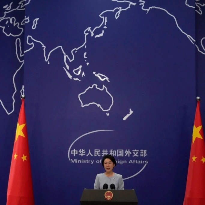 Chinese Foreign Ministry spokesperson Mao Ning speaks during a press conference at the Ministry of Foreign Affairs in Beijing, Monday, August 19, 2024. (AP Photo/Andy Wong)