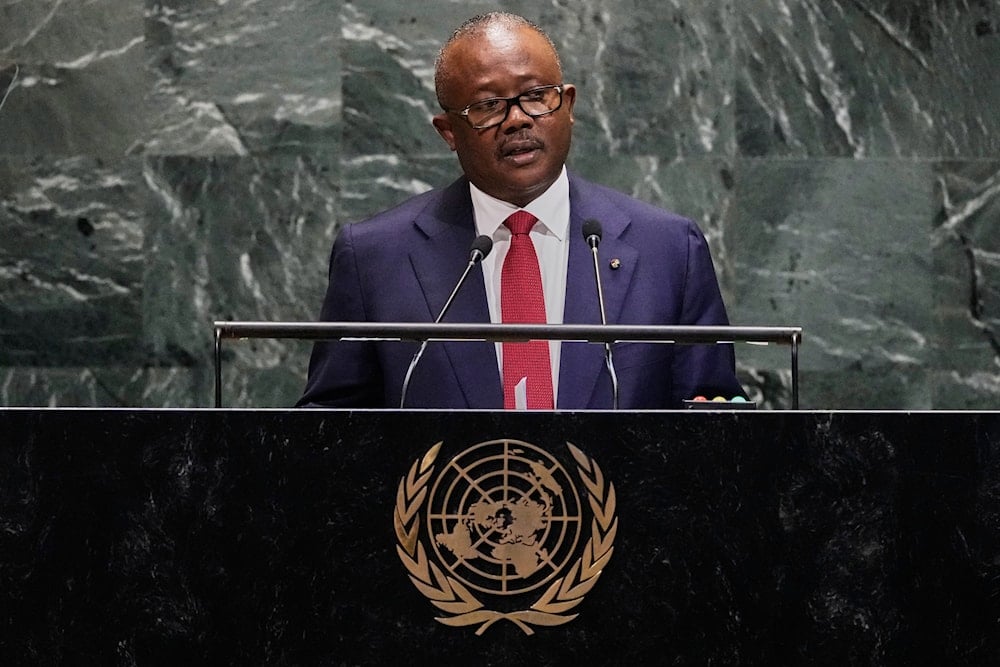 Guinea-Bissau President Umaro Sissoco Embalo addresses the 80th session of the United Nations General Assembly, Thursday, Sept. 25, 2025 (AP)