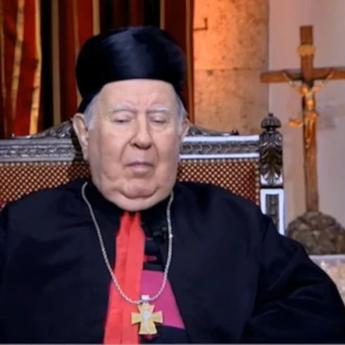 Bishop Boulos Matar, Patriarchal Vicar General in Lebanon, during an interview with Al Mayadeen, Lebanon, November 28, 2025 (Al Mayadeen)