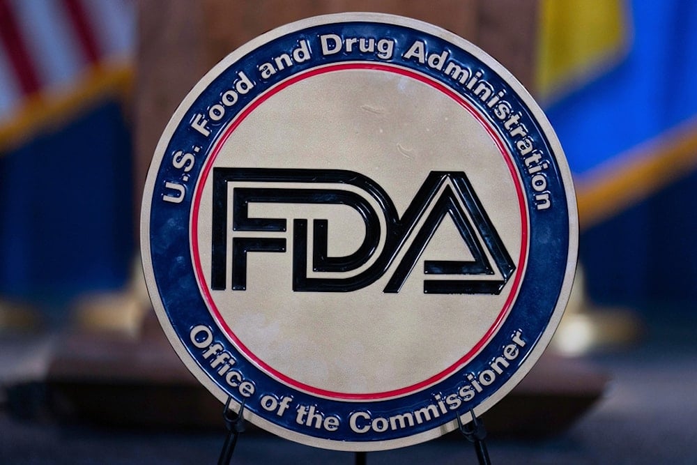 The Food and Drug Administration seal is seen at the Hubert Humphrey Building Auditorium in Washington, April 22, 2025. (AP Photo/Jose Luis Magana, File)