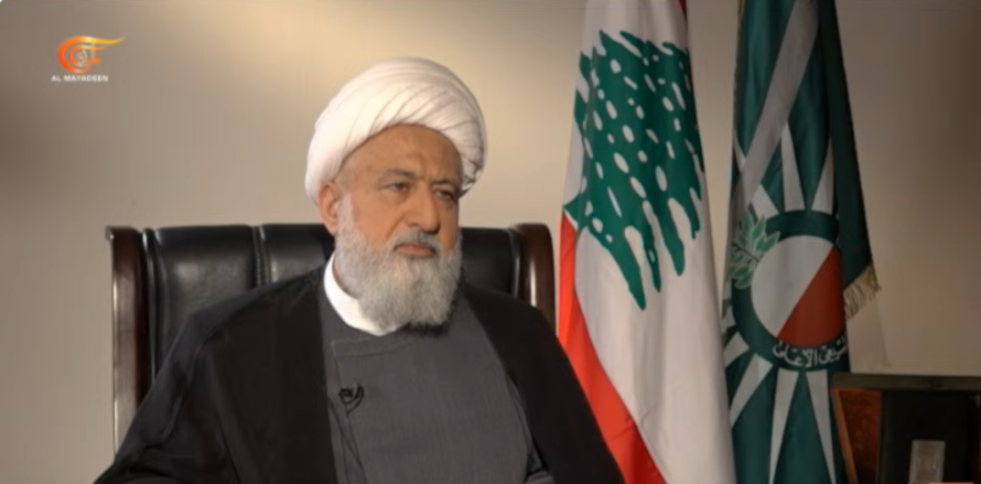The Vice President of the Supreme Islamic Shiite Council, Sheikh Ali al-Khatib, in an interview with Al Mayadeen, which aired on Sunday, November 30, 2025 (Screengrab)