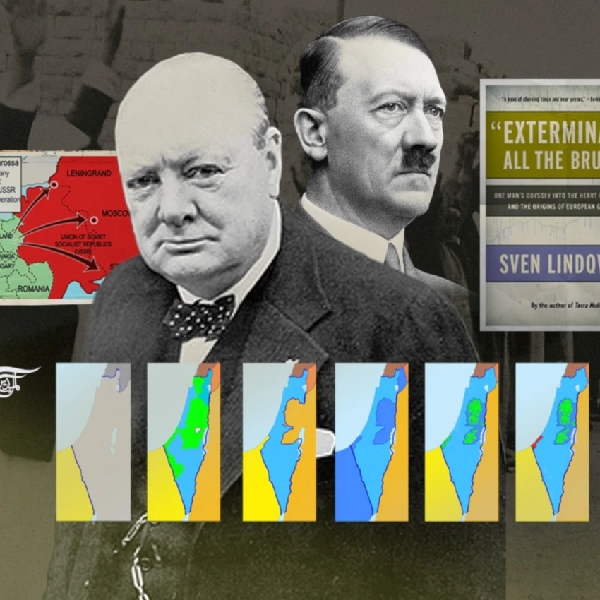 Much of the denial that Zionism is a colonial project is based on the minimising or eliding of the role played by the British Empire in creating the Zionist entity. (Al Mayadeen English; Illustrated by Zeinab el-Hajj)