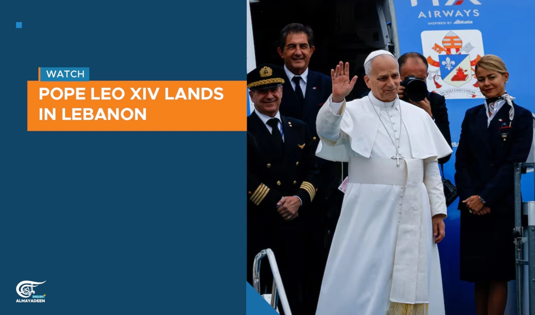 Pope Leo XIV lands in Lebanon