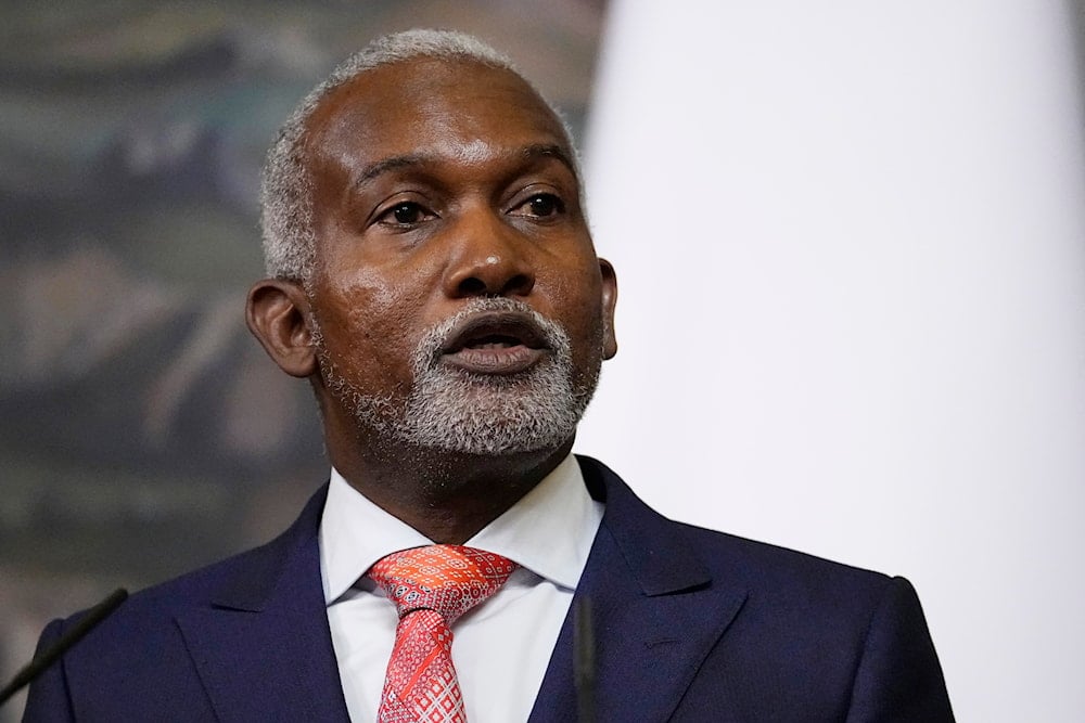 Nigerian Foreign Minister Yusuf Tuggar speaks during a joint news conference with Russian Foreign Minister Sergey Lavrov following their talks in Moscow, Russia, Wednesday, March 6, 2024 (AP)