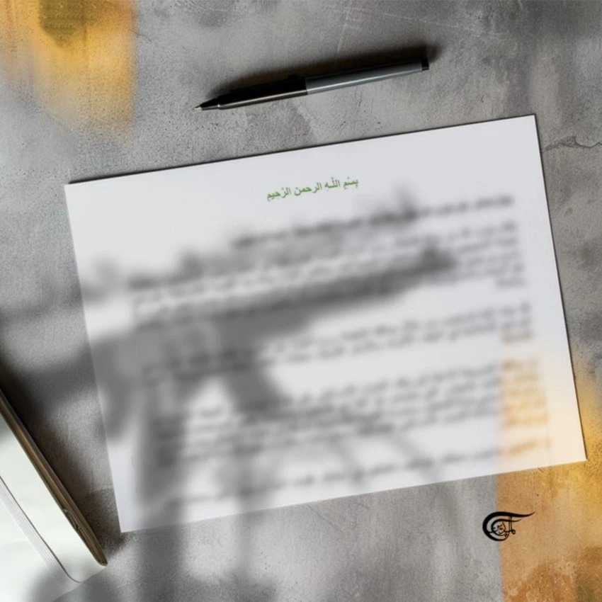 Illustration of Hezbollah's open letter, published on November 6, 2025. (Illustarted by: Al Mayadeen English/Batoul Chamas)