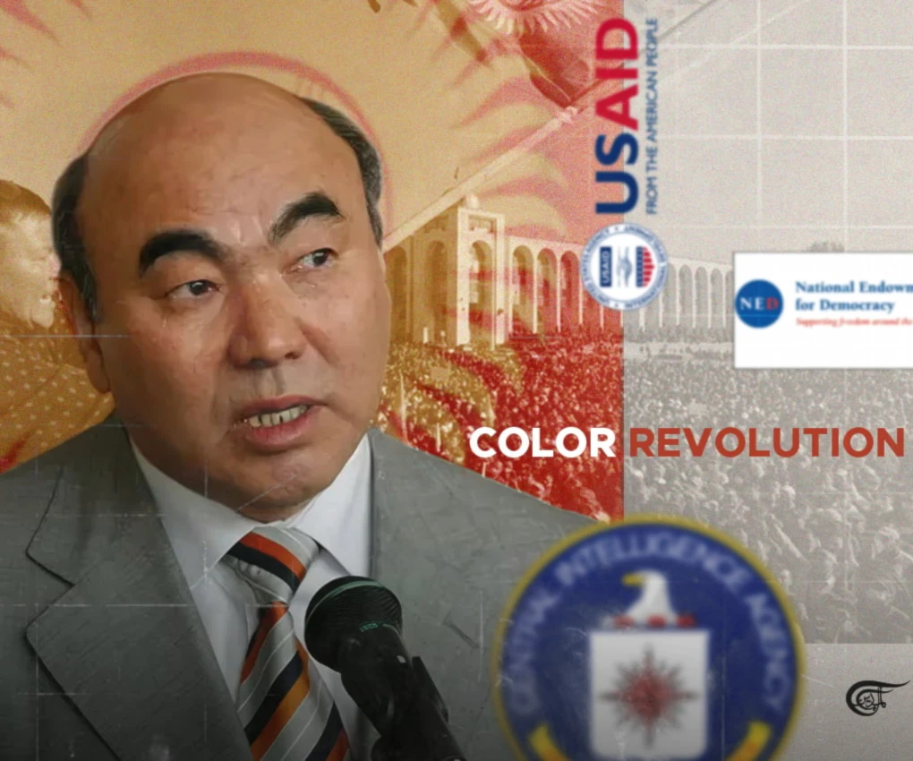 Despite much goodwill built up since 1991, in October 2003, Akayev angered Washington by inviting Moscow to open an airbase not far from Bishkek. (Al Mayadeen English; Illustrated by Batoul Chamas)