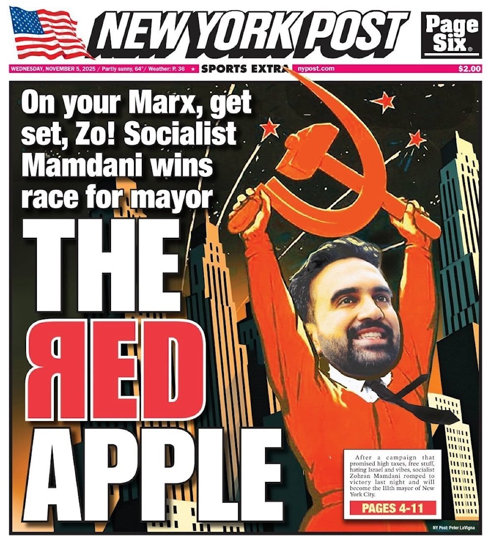 The New York Post cover page on November 5, 2025 (New York Post)