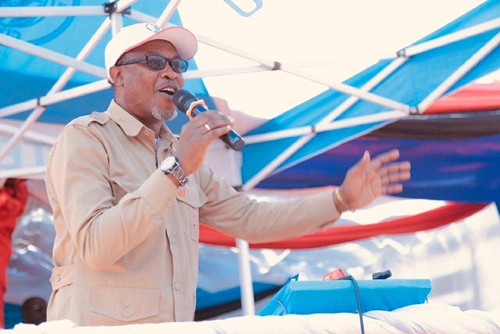Chadema Chief of Staff Amani Golugwa during a campaign on  September 15, 2020 (Instagram/bavicha_taifa)