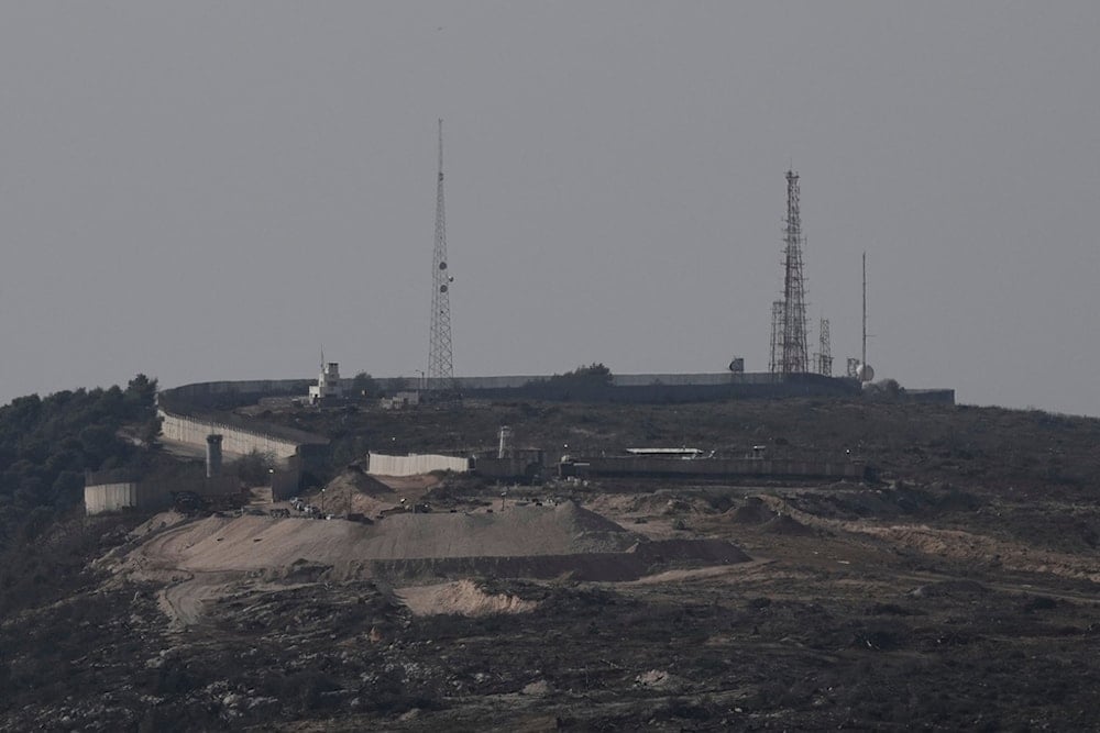 The Labbouneh post, one of five hills occupied by Israeli forces since last year, is seen from the border village of Alma al-Shaab in south Lebanon, Friday, November 28, 2025 (AP)
