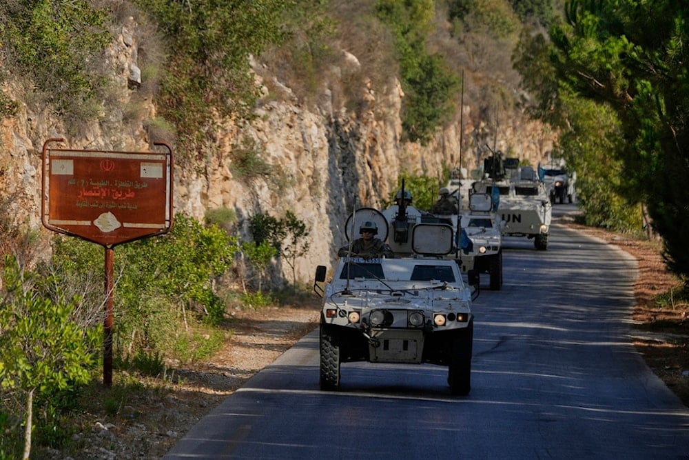 French UN peacekeepers patrol at the Sluki Valley, south Lebanon, Wednesday, August 20, 2025 (AP)