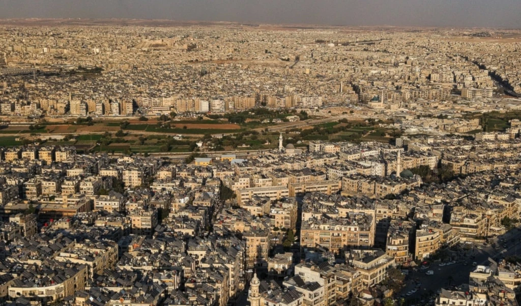 A general view shows the city of Aleppo, Syria, Tuesday, October 7, 2025 (AP)