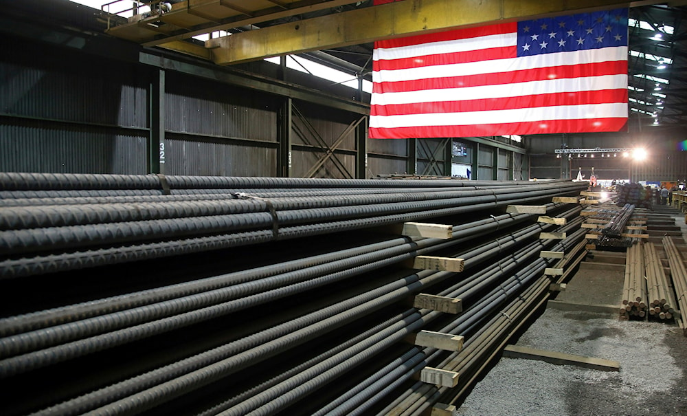 In this May 9, 2019, file photo, steel rods produced at the Gerdau Ameristeel mill in St. Paul, Minn., await shipment. (AP)