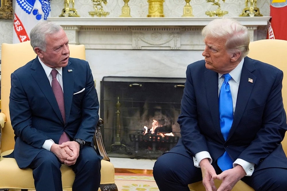 President Donald Trump speaks with Jordan's King Abdullah II in the Oval Office at the White House, Tuesday, Feb. 11, 2025, in Washington. (Photo/Alex Brandon)