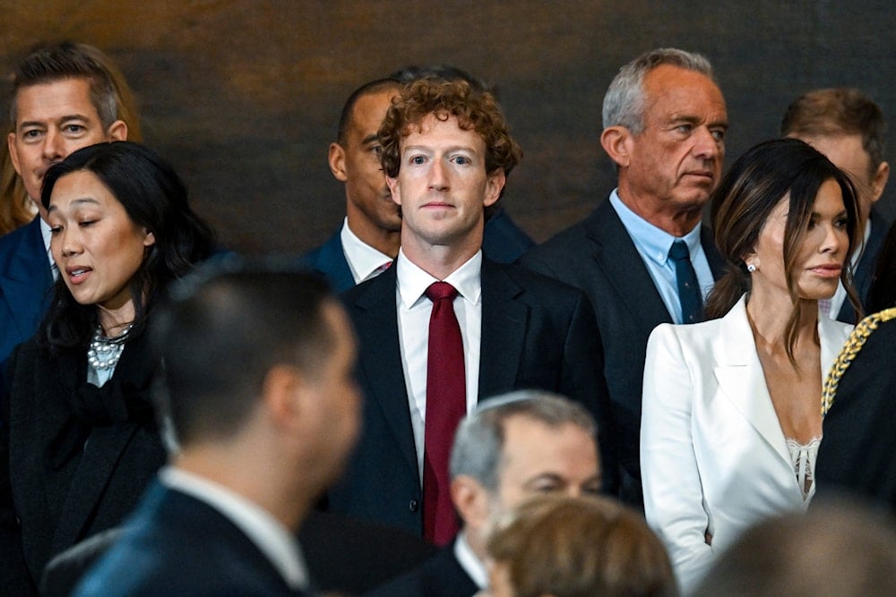 Mark Zuckerberg arrives before the 60th Presidential Inauguration in the Rotunda of the U.S. Capitol in Washington, Monday, Jan. 20, 2025. (AP)