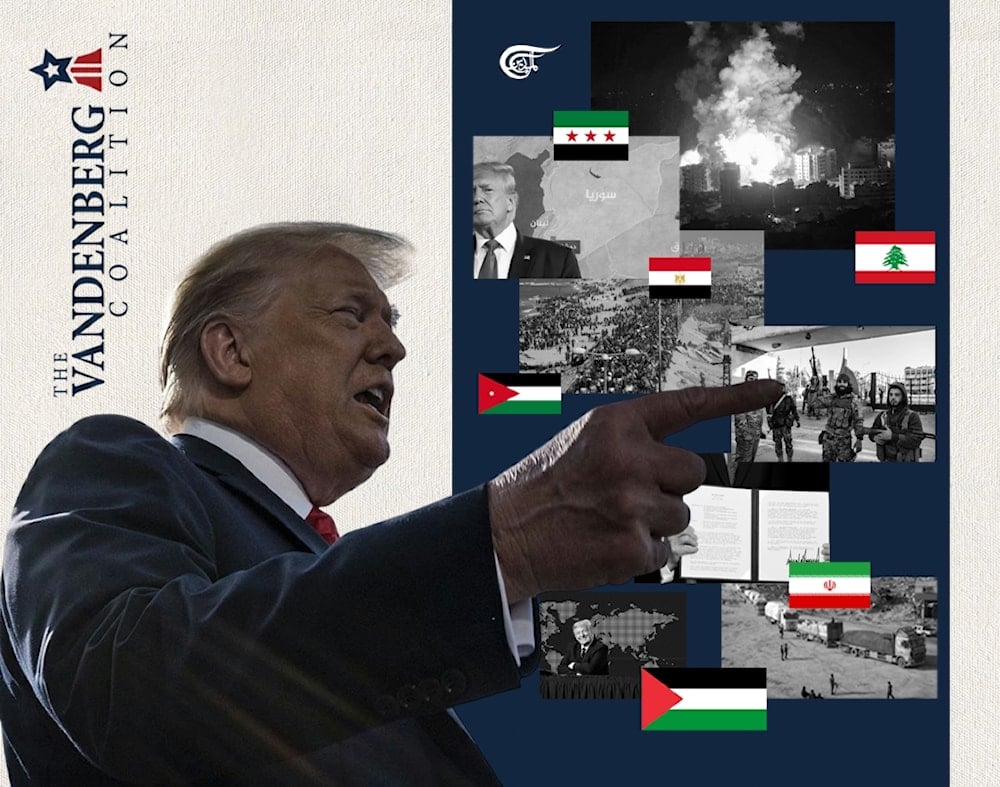 What these think tanks desire from Trump’s administration is for it to adopt a Henry Kissinger-esque view of America first policy towards West Asia. (Al Mayadeen English; Illustrated by Batoul Chamas)