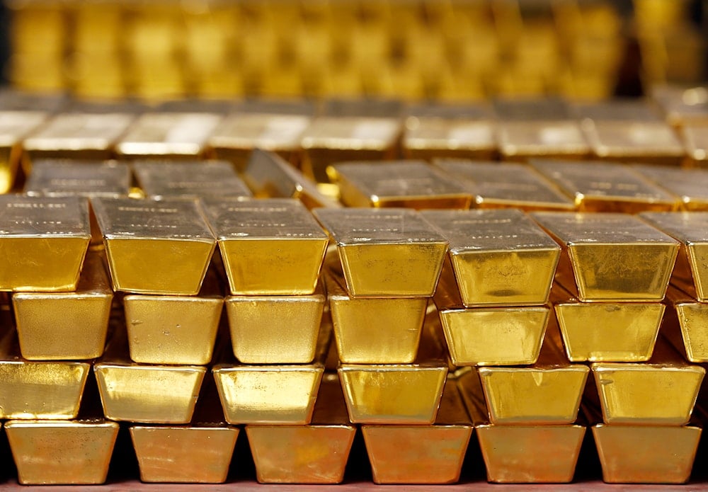 Gold bars are shown stacked in a vault at the United States Mint, on July 22, 2014, in West Point, N.Y. (AP)