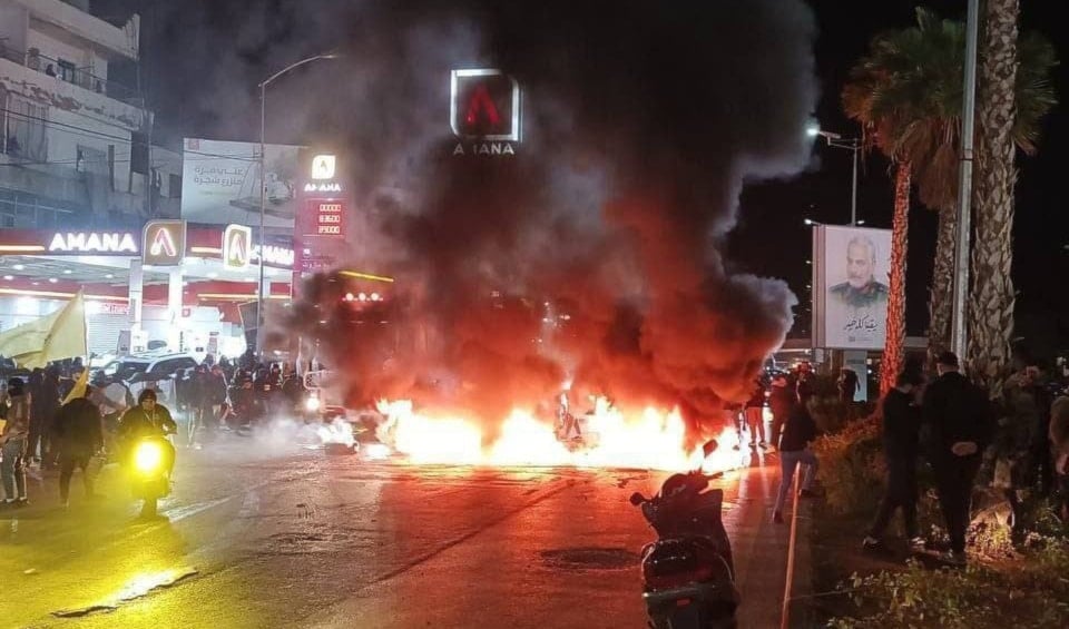 Scenes from the protests that overwhelmed Lebanon as flights from Iran were suspended, leaving citizens stranded in foreign airports due to Israeli threats, Thursday, Feb. 13, 2025 (Social Media)