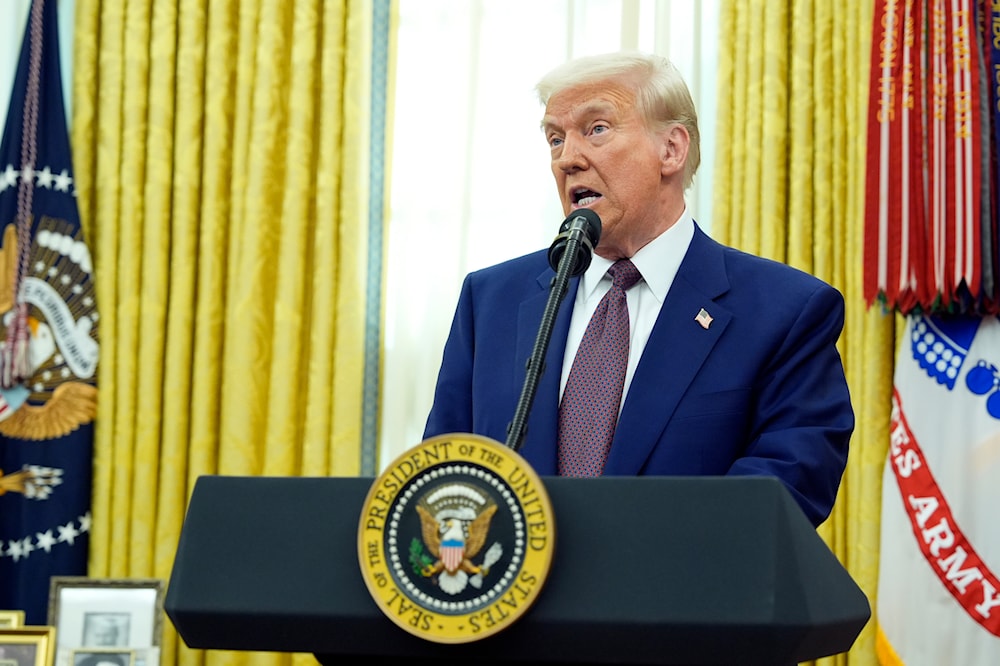 President Donald Trump speaks before Robert F. Kennedy Jr., is sworn in as Health and Human Services Secretary in the Oval Office at the White House, Thursday, Feb. 13, 2025, in Washington. (Photo/Alex Brandon)