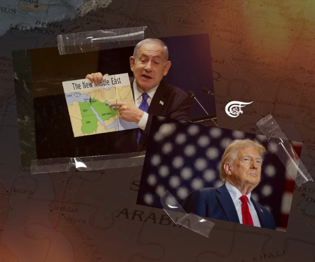 Trump believes he can dictate his orders to these countries and execute the “evacuation project”. (Al Mayadeen English; Illustrated by Ali Al-Hadi Shmeis)